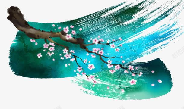 梅花png免抠素材_新图网 https://ixintu.com 中国风 寒梅 梅花 毛笔画