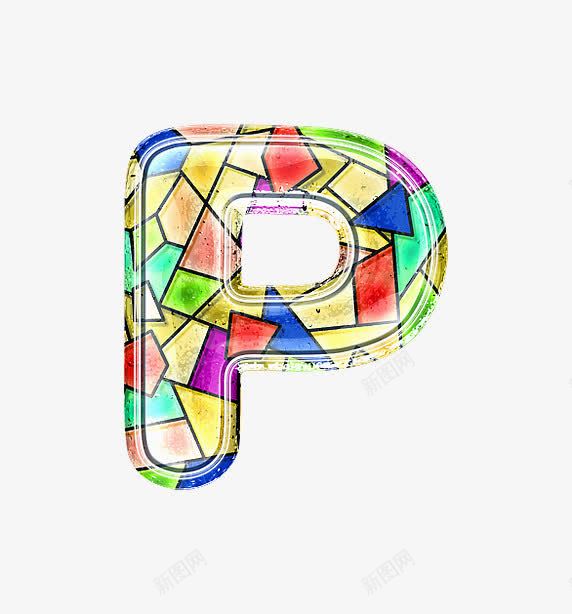 彩色玻璃字母ppng免抠素材_新图网 https://ixintu.com 哥特式 彩色玻璃字母数字 立体