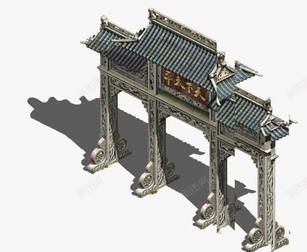 古代城门手绘海报背景png免抠素材_新图网 https://ixintu.com 古代 城门 手绘 海报 背景