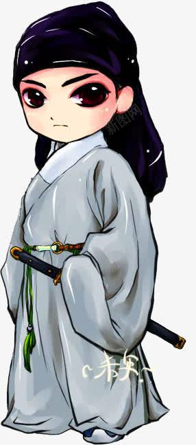 手绘白色帅气韩服女子png免抠素材_新图网 https://ixintu.com 女子 帅气 白色
