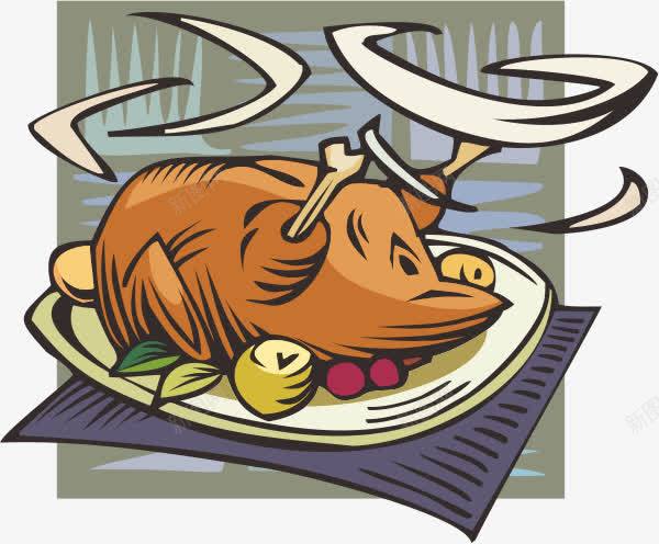 烤猪png免抠素材_新图网 https://ixintu.com PNG 丰收 免扣素材 感恩 清新 烤猪