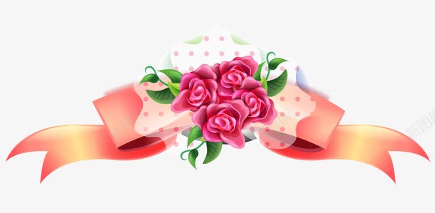 卡通手绘玫瑰蝴蝶结png免抠素材_新图网 https://ixintu.com 卡通丝带 卡通玫瑰 卡通蝴蝶结 手绘玫瑰花 手绘蝴蝶结 玫瑰花 花朵 飘带