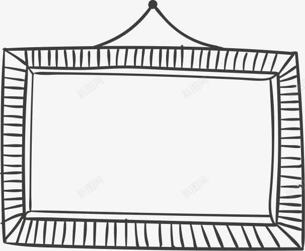 手绘边框贴画展架png免抠素材_新图网 https://ixintu.com 画展 边框