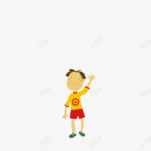 打招呼的男孩png免抠素材_新图网 https://ixintu.com 卡通素材 打招呼的男孩 男孩 设计素材