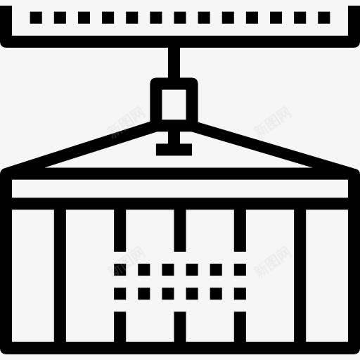 集装箱图标png_新图网 https://ixintu.com 仓储 运输 钩 集装箱
