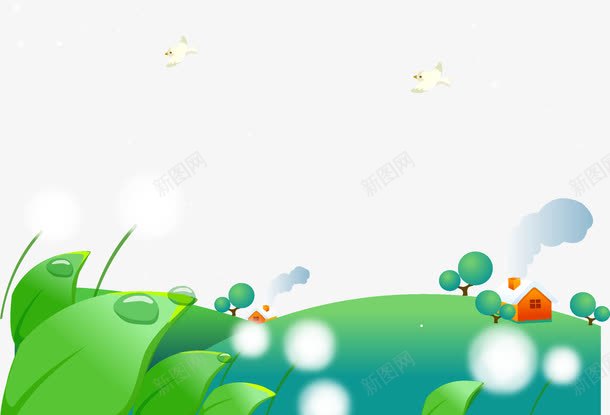 风景png免抠素材_新图网 https://ixintu.com 卡通 手绘 绿色 绿草地