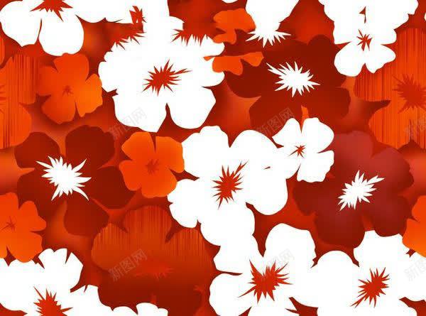 红白花朵背景png免抠素材_新图网 https://ixintu.com 底纹 背景素材 花朵 花纹图案 花纹底纹 花纹背景