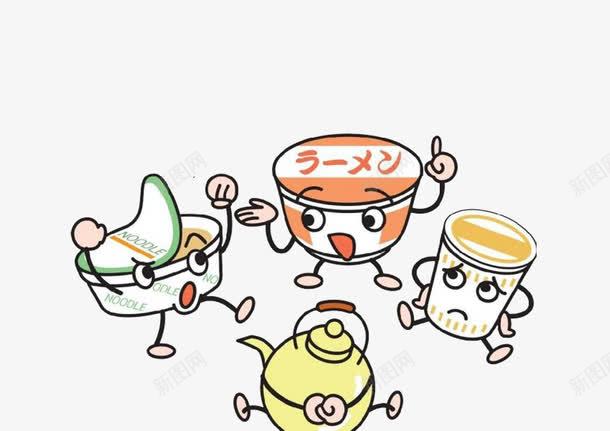 泡面兄弟png免抠素材_新图网 https://ixintu.com 创意 卡通 新颖 泡面 素材