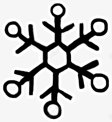 手绘雪花图标png_新图网 https://ixintu.com 手绘 雪 雪花