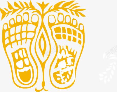 小脚丫png免抠素材_新图网 https://ixintu.com 人物 植物 脚 黄色