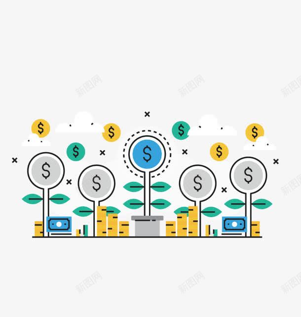 发财树png免抠素材_新图网 https://ixintu.com PPT png png素材 免费 金币 金融 高清