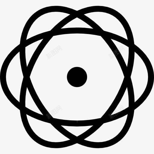 原子变图标png_新图网 https://ixintu.com 三 原子 圆 平面 椭圆形的身体部位 点 角