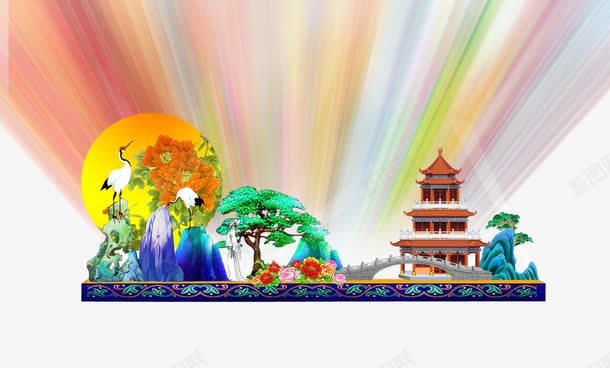 中国风中秋灯背景png免抠素材_新图网 https://ixintu.com 中国风 中秋灯 素材 背景