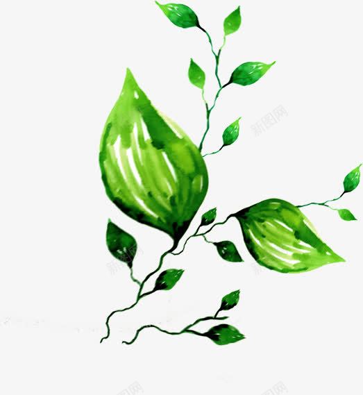 绿色春天树叶枝条png免抠素材_新图网 https://ixintu.com 春天 枝条 树叶 绿色
