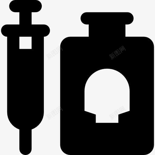 图标png_新图网 https://ixintu.com 有毒 有毒的 毒药 注射 注射器 瓶毒药 药物