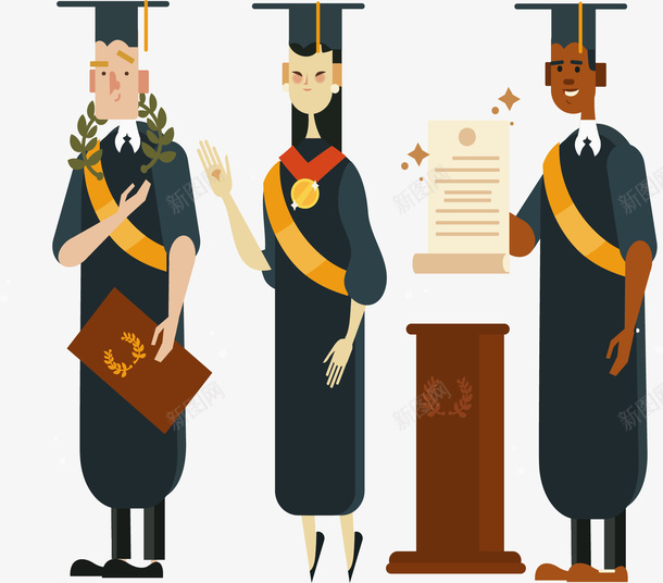 学校毕业典礼发证书矢量图ai免抠素材_新图网 https://ixintu.com 学校毕业 毕业 毕业典礼 毕业季 毕业学生 矢量png 矢量图