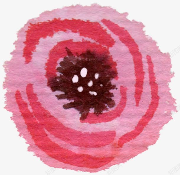 手绘粉色小花可爱png免抠素材_新图网 https://ixintu.com 可爱 粉色