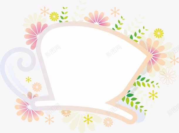 边框矢量图ai免抠素材_新图网 https://ixintu.com VI 卡通 底纹 手绘 花朵 边框 矢量图