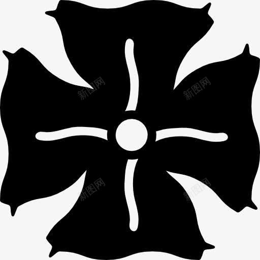 四瓣花和白色的细节变图标png_新图网 https://ixintu.com 植物区系 自然 花 花瓣 花的变种