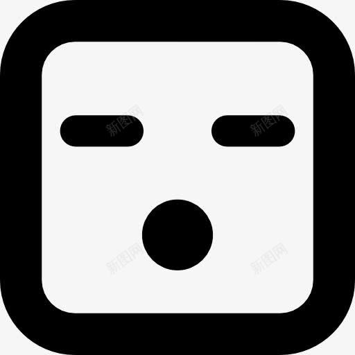 冲击面方形图标png_新图网 https://ixintu.com 休克 封闭 广场 接口 眼睛 脸 表情 震惊 面孔