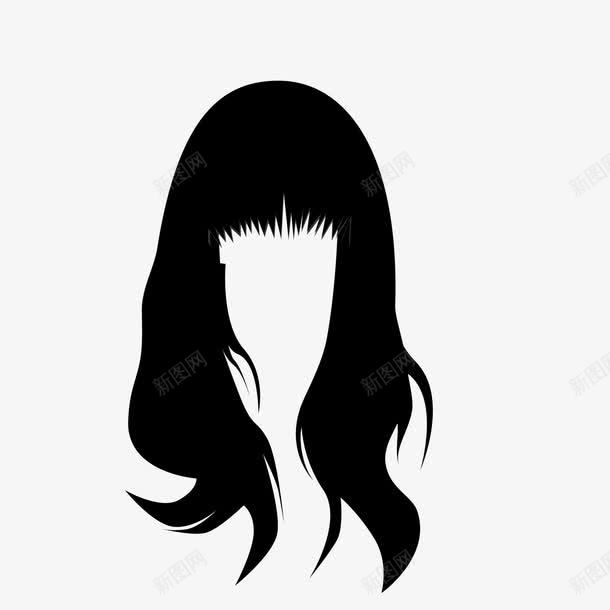 中国风黑色淑女女假发png免抠素材_新图网 https://ixintu.com 中国人 女假发 黑色