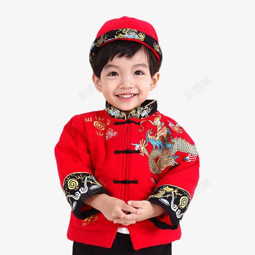 喜庆唐装png免抠素材_新图网 https://ixintu.com 中国年 唐装 喜庆 新年 服装