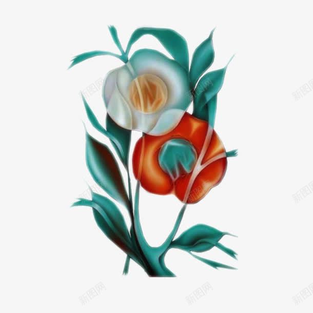 深色的花朵电脑制图png免抠素材_新图网 https://ixintu.com 绘画 花朵 装饰