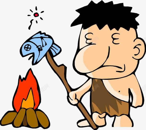 美食的简单png免抠素材_新图网 https://ixintu.com 卡通 原始 火把 食物 鱼