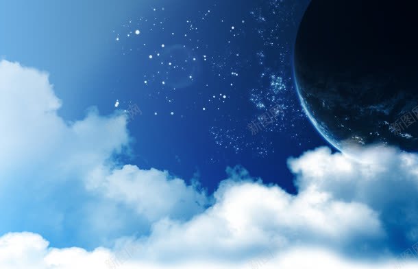 夜下云朵海报背景png免抠素材_新图网 https://ixintu.com 云朵 海报 背景