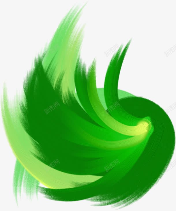 水彩绿色春天寓意png免抠素材_新图网 https://ixintu.com 寓意 春天 水彩 绿色