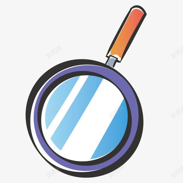 质感放大镜png免抠素材_新图网 https://ixintu.com 卡通 拟物化 插画 放大镜 质感