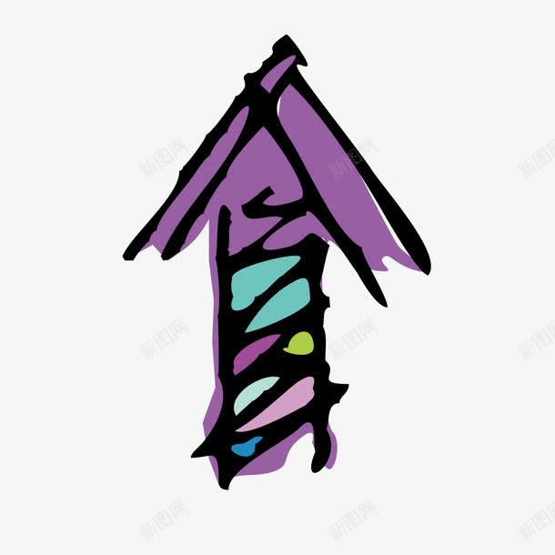 紫色油彩箭头箭号png免抠素材_新图网 https://ixintu.com 油彩 箭号 箭头 紫色
