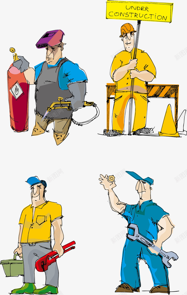 卡通工人人物矢量图ai免抠素材_新图网 https://ixintu.com 人物 人物卡通 卡通 卡通人物 工人 工人卡通 矢量图形 素材 矢量图