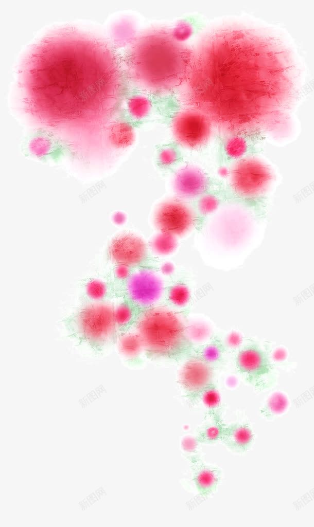 红色墨迹晕染效果png免抠素材_新图网 https://ixintu.com 墨痕 墨迹 红色 花卉 花朵