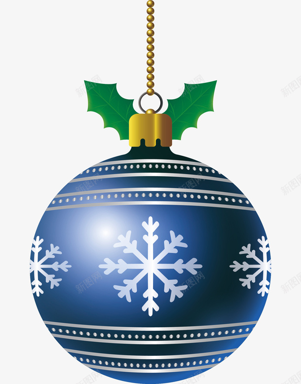 蓝色雪花圣诞球矢量图ai免抠素材_新图网 https://ixintu.com 圣诞球 圣诞节 矢量png 蓝色圣诞球 雪花 雪花花纹 矢量图