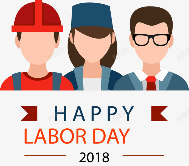 创意人物劳动节贺卡矢量图ai免抠素材_新图网 https://ixintu.com day happy labor 五一劳动节 五一劳动节贺卡 人物 劳动节 女子 工人 男子 矢量图 职业 贺卡