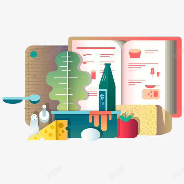 创意书本png免抠素材_新图网 https://ixintu.com 书 书本 化学品 学习 学习用品