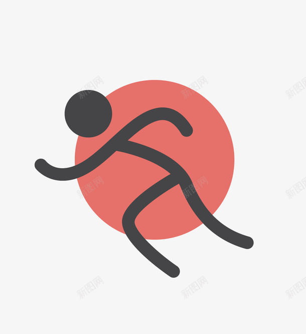 跑步矢量图ai免抠素材_新图网 https://ixintu.com 简易画 跑步 运动 矢量图