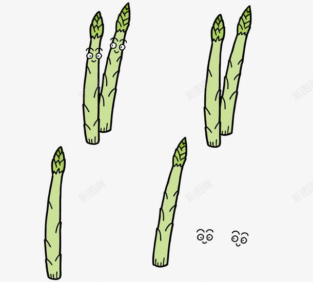 绿色的芦笋png免抠素材_新图网 https://ixintu.com 卡通芦笋 植物 笋 绿色的芦笋 食物