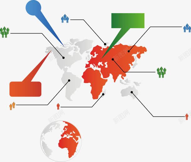 世界地图png免抠素材_新图网 https://ixintu.com 灰色世界地图