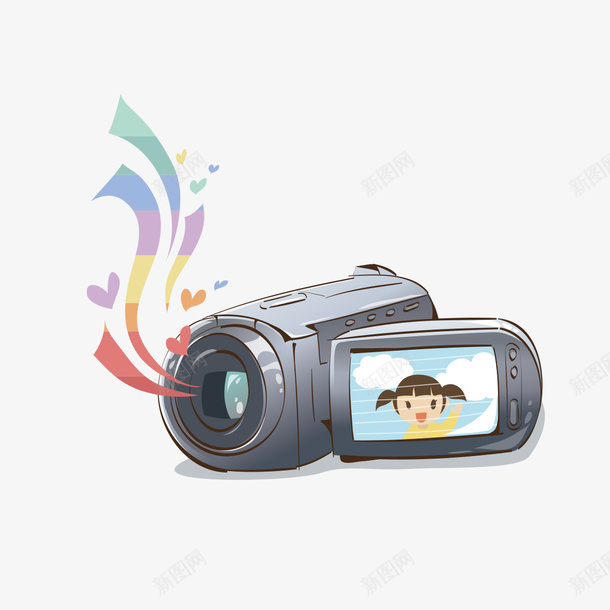 录像机png免抠素材_新图网 https://ixintu.com 图片 录像机 潮流 白色
