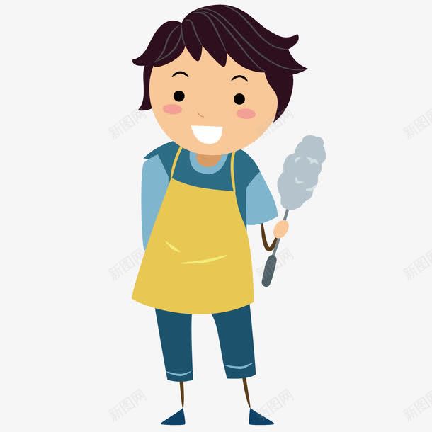 拿鸡毛掸的妇女png免抠素材_新图网 https://ixintu.com 妇女 打扫 鸡毛掸