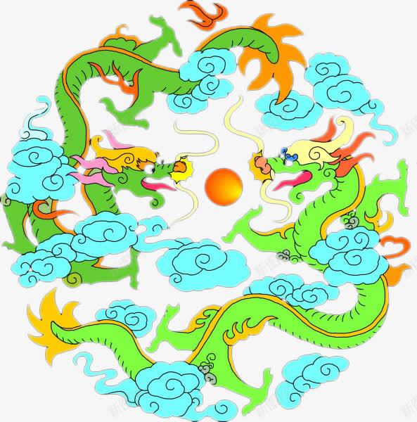 双龙戏珠png免抠素材_新图网 https://ixintu.com 中国龙 龙图案 龙素材