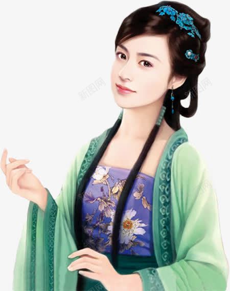 穿着绿色外套古风美女png免抠素材_新图网 https://ixintu.com 古风 外套 穿着 绿色 美女