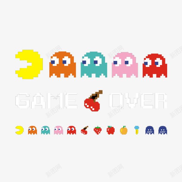 卡通游戏失败界面png免抠素材_新图网 https://ixintu.com game over 卡通 打游戏 游戏 游戏失败 游戏界面