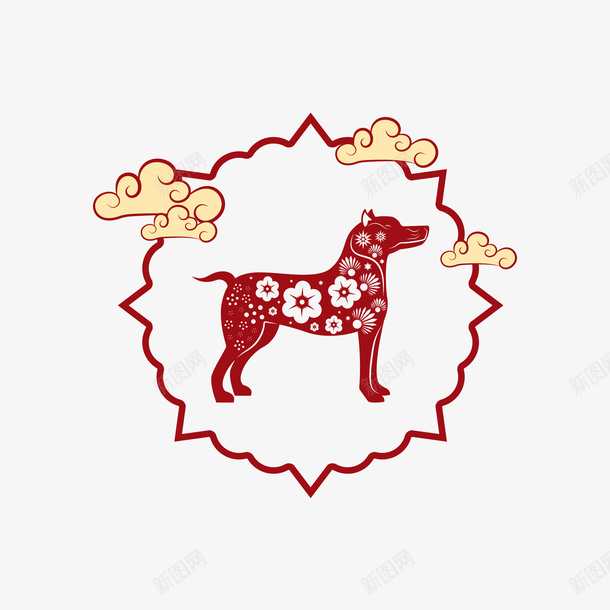 红色喜庆狗年剪纸矢量图eps免抠素材_新图网 https://ixintu.com 300像素图 EPS免抠 剪纸 图案 大图免抠 手绘 狗年 高清免抠 矢量图