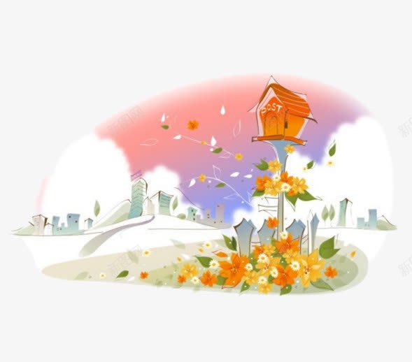 卡通邮箱png免抠素材_新图网 https://ixintu.com 传递 信息 城市 情感 距离 邮箱