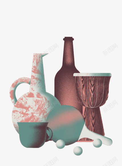 复古器具器皿png免抠素材_新图网 https://ixintu.com 器皿 复古 文艺 瓷器