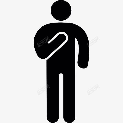 男人咒骂图标png_新图网 https://ixintu.com 人 发誓 手 承诺 胸 见证