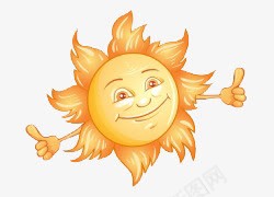 装饰图案竖大拇指的太阳png免抠素材_新图网 https://ixintu.com 矢量素材 竖大拇指的太阳 装饰图案